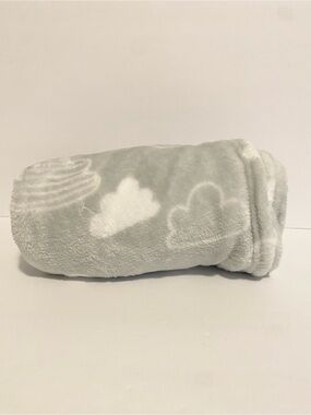 George Baby Blanket Plush Walmart Grey Clouds Lovey Throw